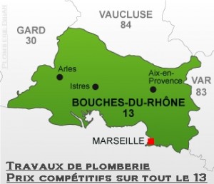 Nos villes des Bouches du Rhône pour vos travaux de plomberie.